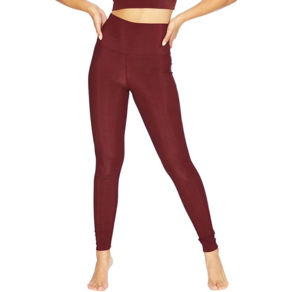 Beach Riot Ribbed Oxblood Legging & Sports Bra Set XS Activewear - Picture 2 of 13
